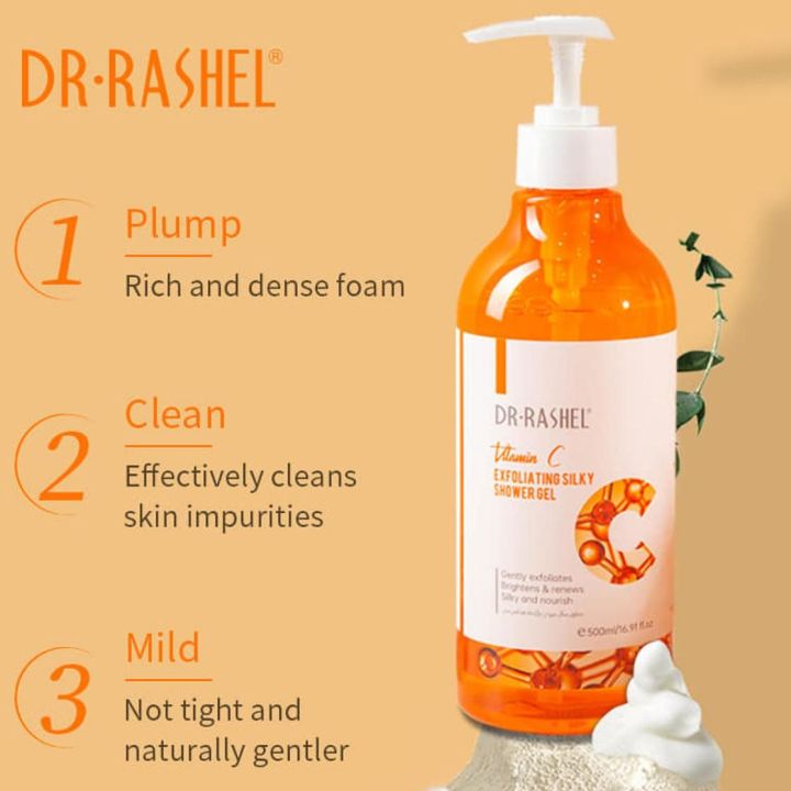 Dr.Rashel Vitamin C Exfoliating Silky Shower Gel - 500ML