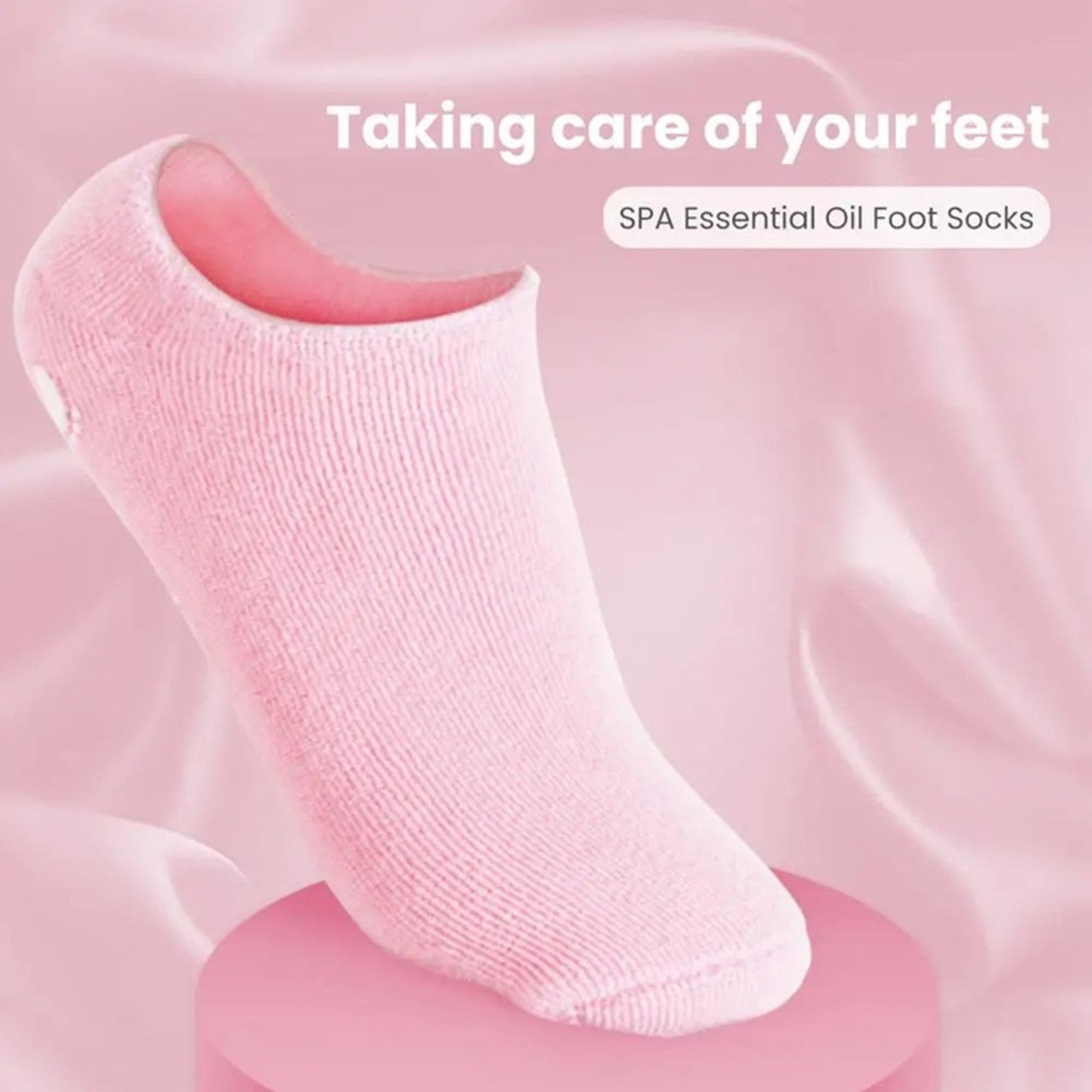 Pair of Reusable SPA Silicone Gel Socks
