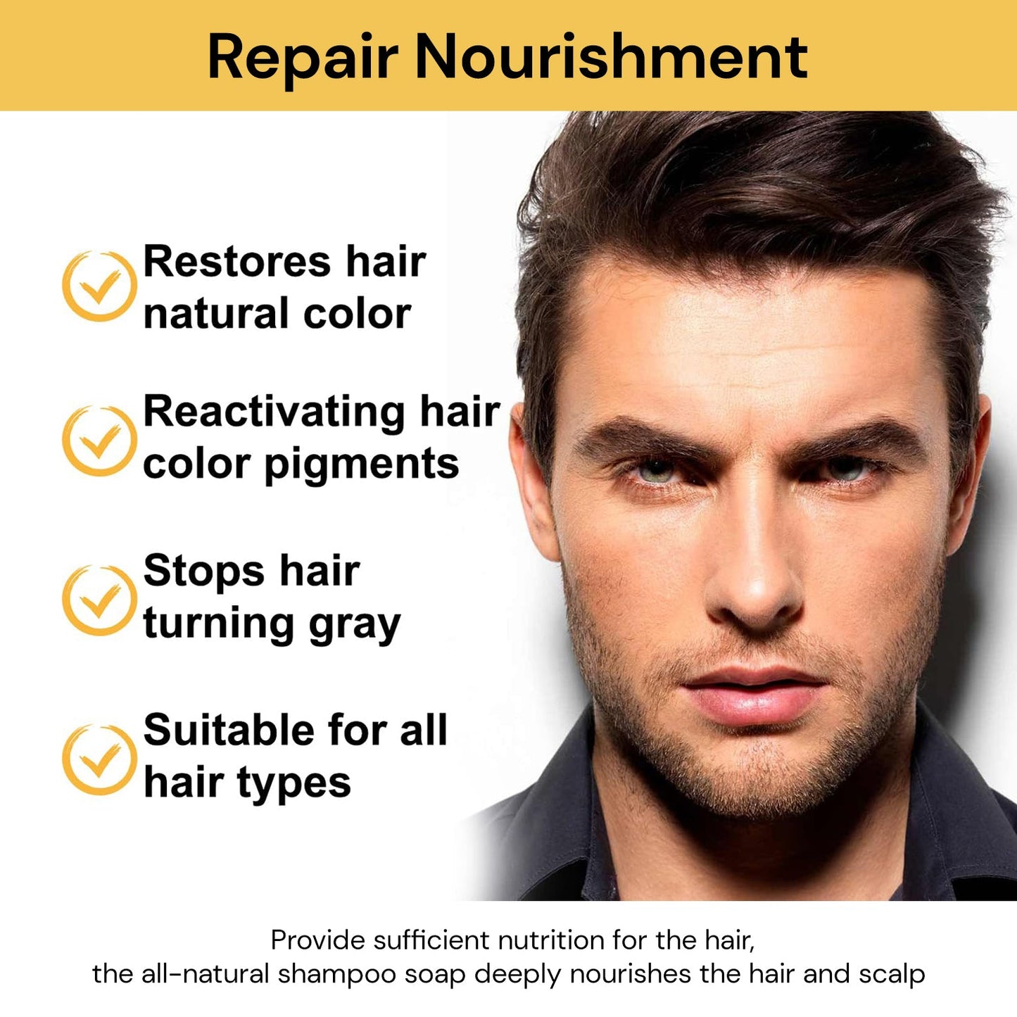 Grey Hair Coverage Shampoo Soap