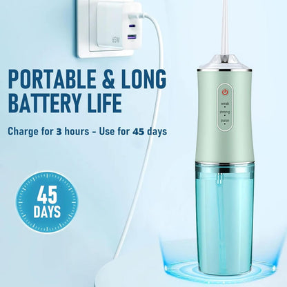 Water Dental Flosser Professional Irrigator for Dental & Oral Care with 8 Tips 4 Modes