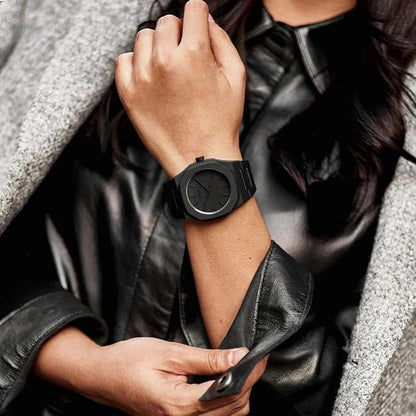 Minimalist Polycarbon Arabic Numerals Black Arabic Watch