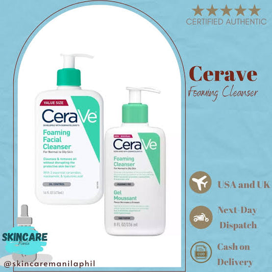 Cera ve foaming facial cleanser