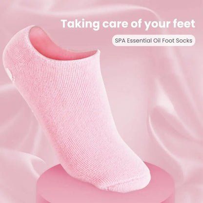 Pair of Reusable SPA Silicone Gel Socks