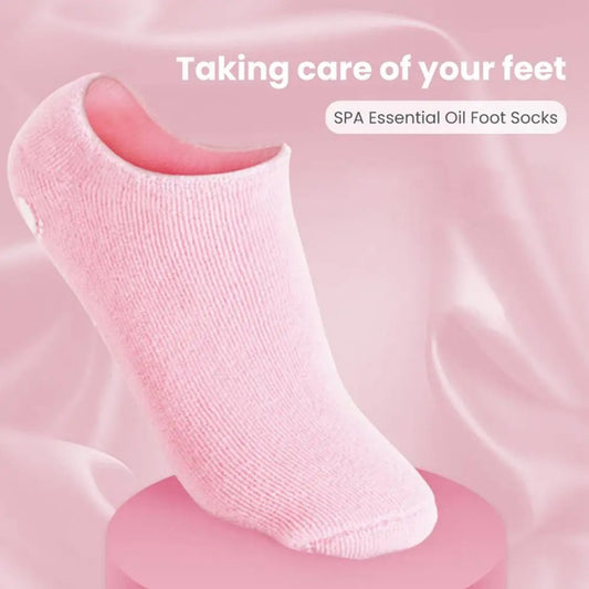 Pair of Reusable SPA Silicone Gel Socks