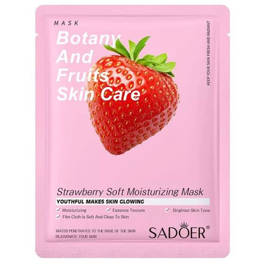 Sadoer Botany And Fruits Strawberry Moisturizing Face Sheet Mask